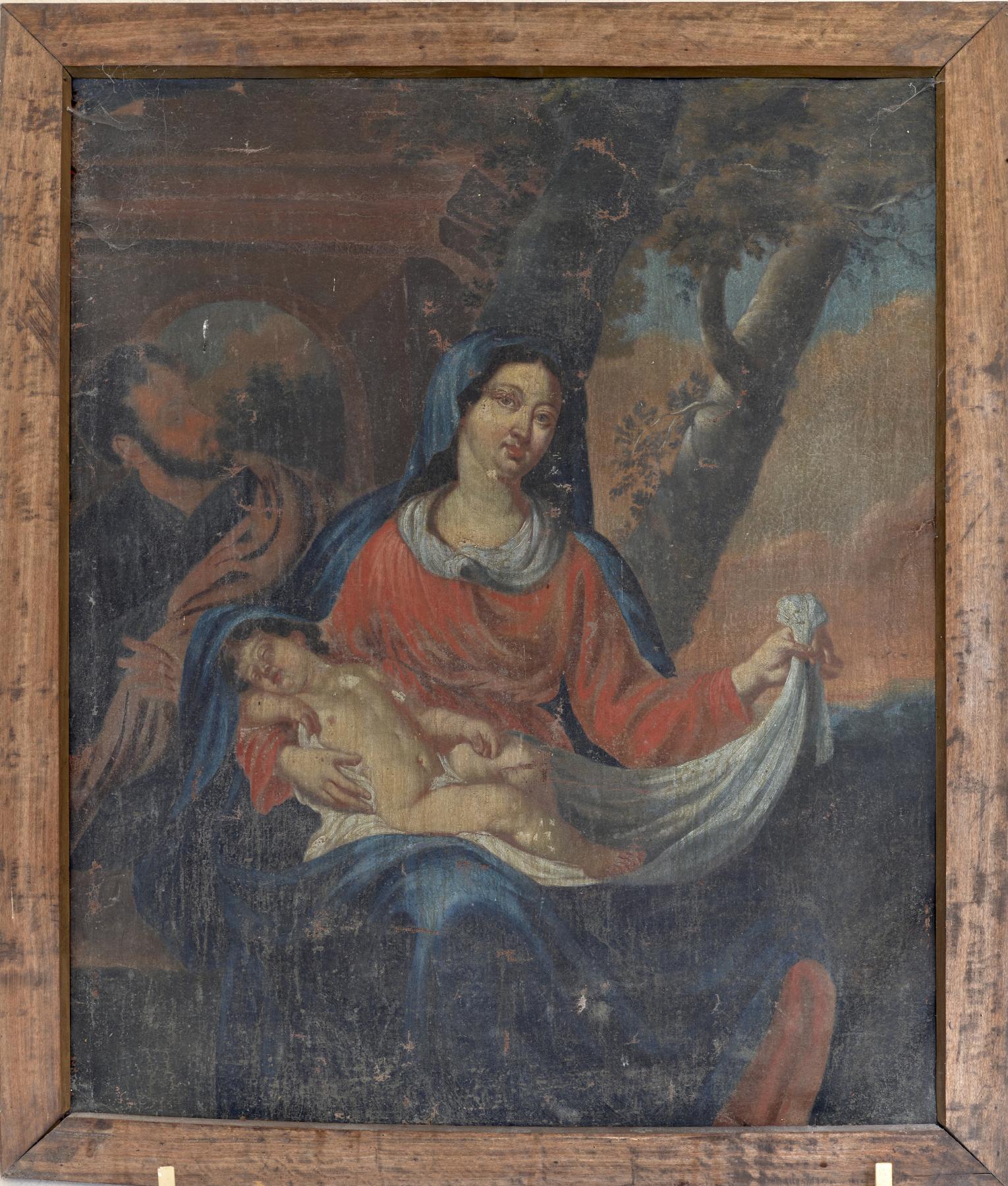 Tableau : Vierge à l'Enfant et saint Joseph