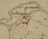Canaples, plan du moulin de Canaples, 1833 (AD Somme ; 3 P 1307/8).