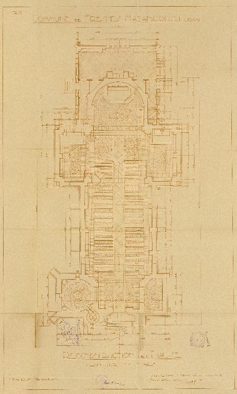 Eglise paroissiale et ancien cimetière (détruit) Saint-Médard à Fresnes-Mazancourt