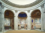 Ensemble de six peintures murales : Vie de la Vierge