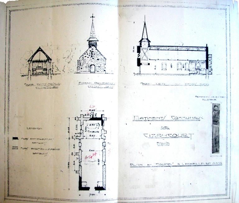 Eglise paroissiale et ancien cimetière Sainte-Marie-Madeleine de Cizancourt