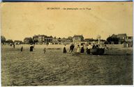 Vue d'ensemble de la plage du Crotoy, carte postale, début 20e siècle (coll. part.).