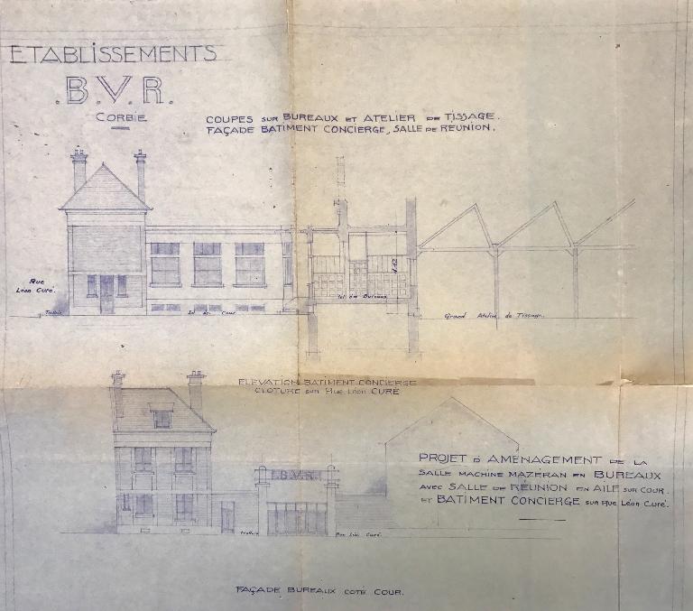 Ancienne usine de bonneterie Blais-Mousseron, puis Blais-Mousseron, L. Villeminot et Rondeau (B.V.R.)