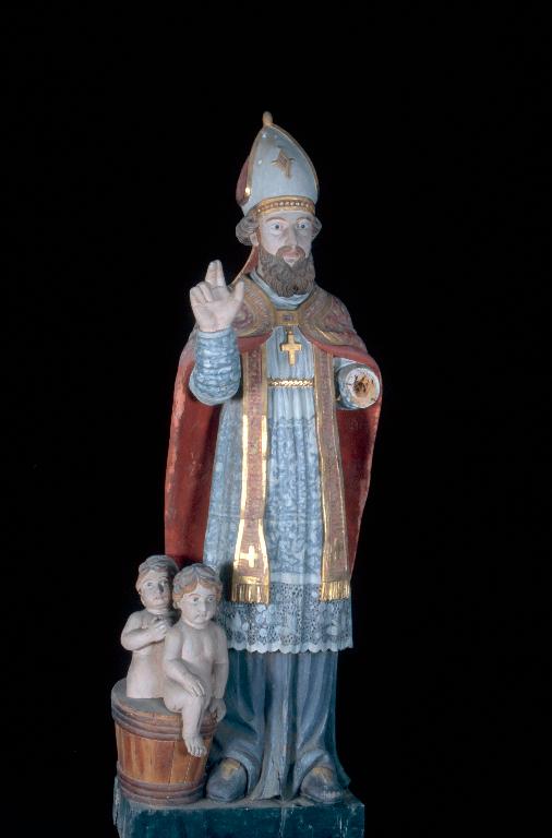 Statue (petite nature) : saint Nicolas