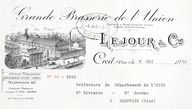 Papier à lettre à en-tête de la brasserie, 1933 (AD Oise ; 5Mp2458).
