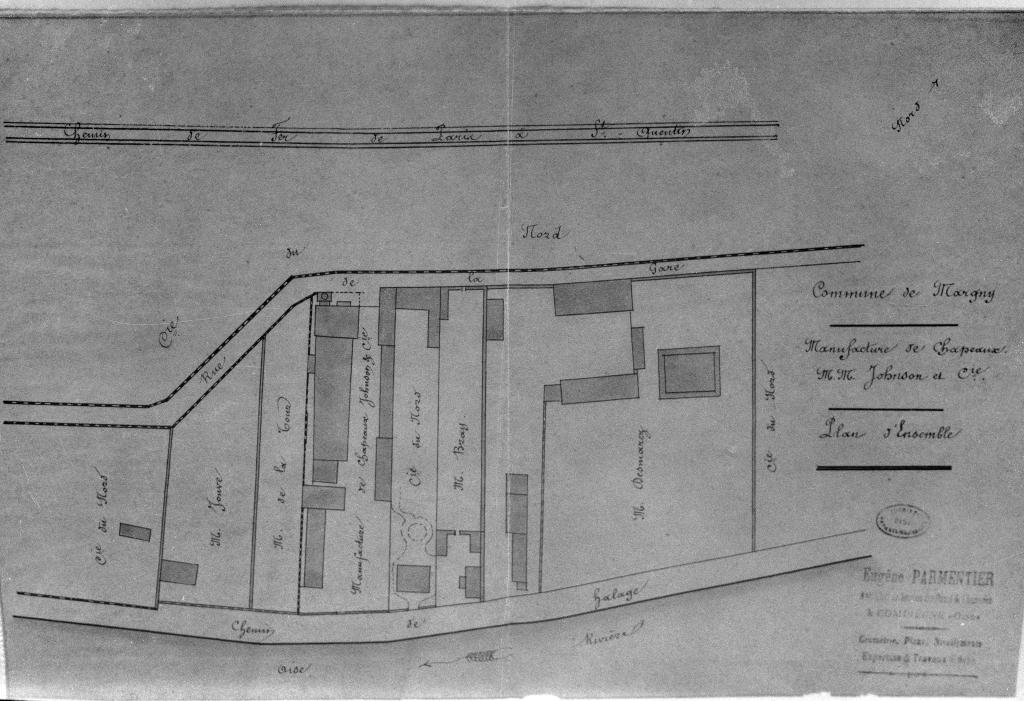 Scierie Delaplace, puis usine de chapellerie (fabrique de Chapeau-Melon) Moores et Cie, puis logements d'ouvriers (logements de cheminots) de la Compagnie des chemins de fer du Nord et usine de produits chimiques (carbonation de charbons) charbons André Lerouge, puis logements d'ouvriers (logements de cheminots) de la Compagnie des chemins de fer du Nord et usine Lesaffre et entrepôts de mélasse Fina, actuellement, association "Le Bord de l'Eau"