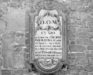 Plaque funéraire de Jacques Bourgeois et Élisabeth Vasseur