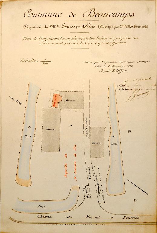 Quartier général de division d'artillerie (casemate de commandement), dit Amberg 1, puis Somerset Farm, puis 173