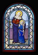 Verrière : Sainte Anne et la Vierge