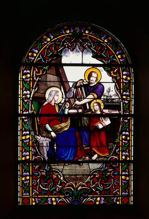 Ensemble de 2 verrières : La Sainte Famille, saint Vaast (baies 1 et 2)