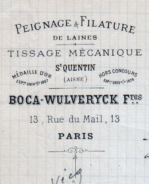 Ancienne usine de blanchiment et de teinturerie Lefranc, tissage de laine Boca-Wulvérick, ateliers de réparation Raymond Piot et Cie