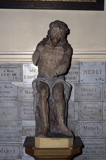 statue (petite nature) : Christ souffrant
