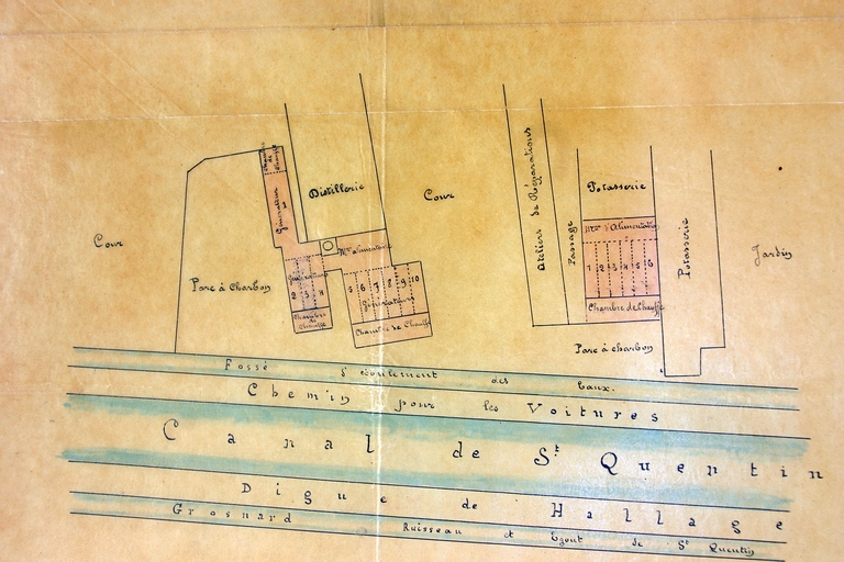 Ancienne usine de Rocourt (distillerie de mélasse et raffinerie Massy-Dècle, puis de l'Union Sucrière de l'Aisne)