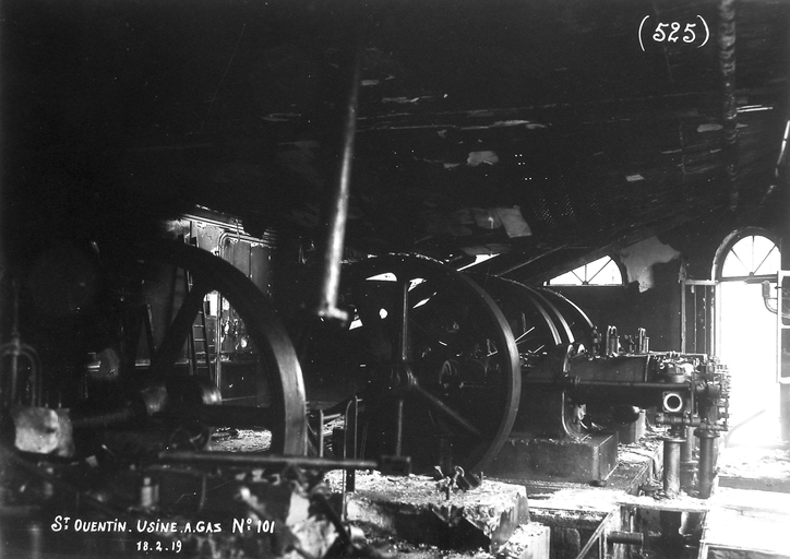 Usine à gaz Semet et Cie, puis Société Anonyme d'Eclairage par le Gaz de la Ville de Saint-Quentin, puis Société Saint-Quentinoise d'Eclairage et de Chauffage, puis Gaz de France