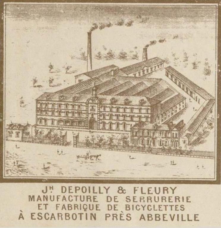 Usine de serrurerie Wandrille Depoilly Joseph, puis Fleury Depoilly, puis Depoilly Laperche, puis Laperche, puis Laperche et Couimex, aujourd'hui Delabie