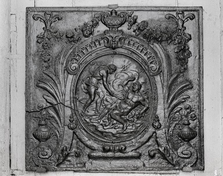 Plaque de cheminée (n° 2) : la Mort d'Hercule