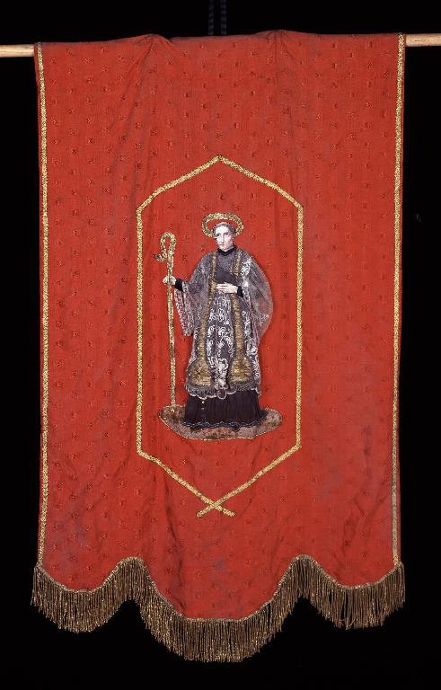 Bannière de procession : un saint évêque