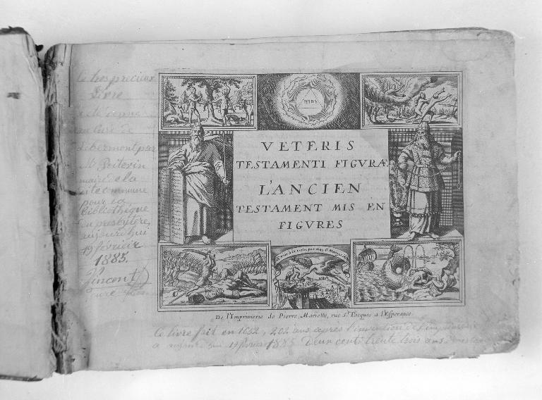 Livre, estampe : Veteris Testamenti Figurae, Novi Testamenti Figurae