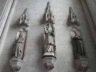 Ensemble de 3 statues : sainte Apolline, saint Omer, saint Gérard Majella