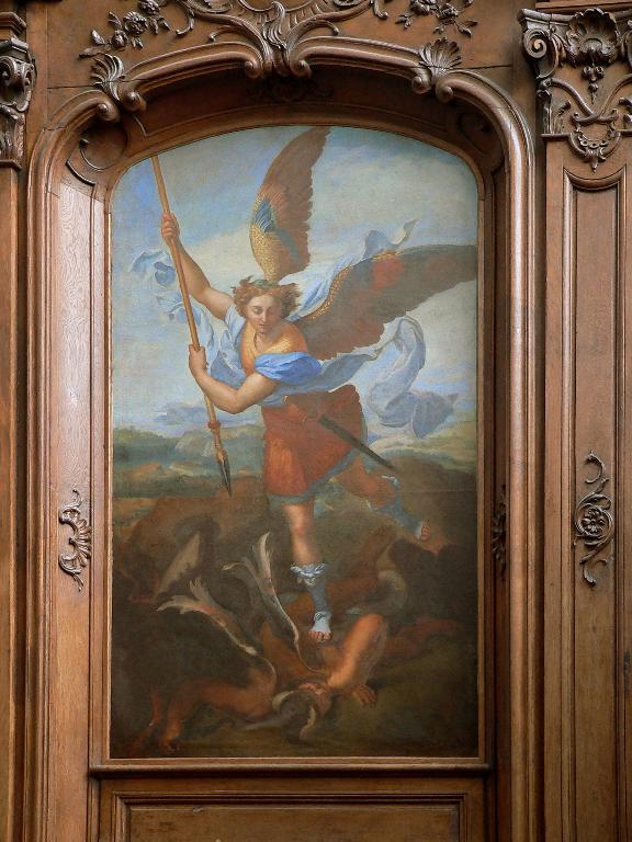 Tableau d'autel : saint Michel terrassant le démon