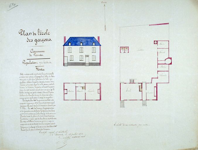 Ancien débit de boissons, devenu maison de tisserand, puis école primaire de garçons et mairie, puis école primaire de filles de Pernois