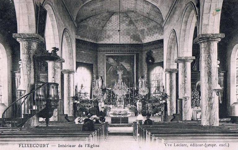 Ancien prieuré, puis église paroissiale Saint-Léger et ancien cimetière de Flixecourt