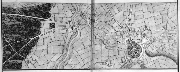 Plan sommaire de la ville, vers 1744 (AN ; Atlas Trudaine F 14 8504, folio 9).