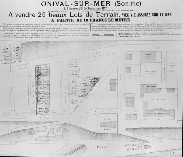 Le lotissement et la station balnéaire d'Onival