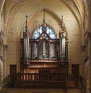 Buffet du grand orgue, de style néogothique