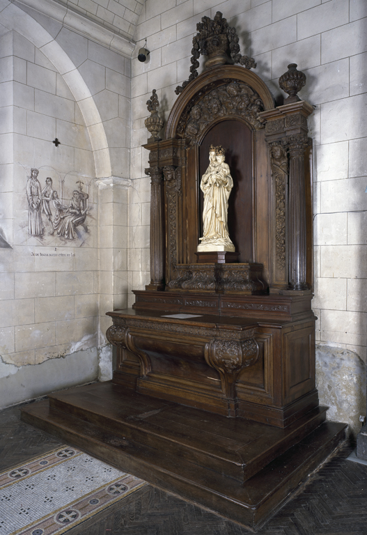 Ensemble des autels-retables secondaires de la Vierge et de saint Nicolas