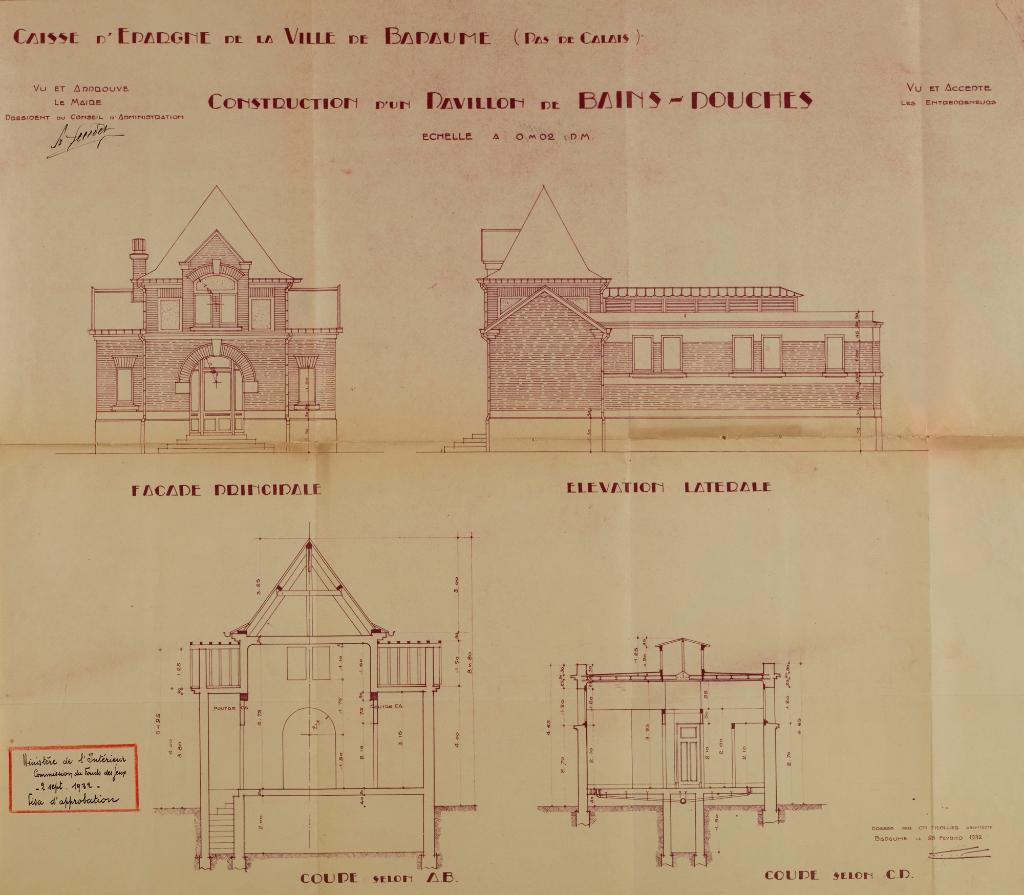 Anciens bains-douches de la Caisse d'épargne de Bapaume (détruits)