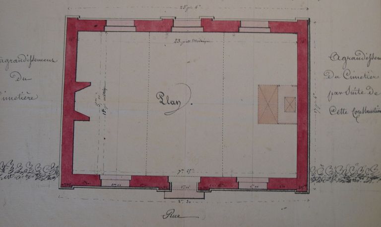 Projet d'école primaire de garçons et mairie à Pont-de-Metz