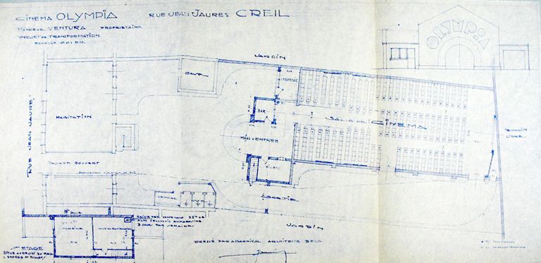 Ancienne usine de menuiserie, puis salle de bal, puis cinéma l'Olympia, actuellement atelier municipal