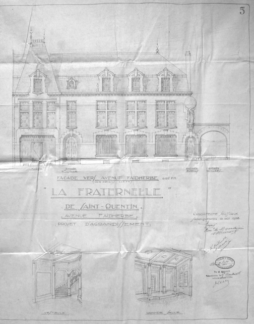 Ancienne fonderie et grillage de tissu Vacarie, fonderie Grare-Carrois, puis Havequez et Cie, puis Mariolle-Pinguet, magasin coopérative La Fraternelle de Saint-Quentin