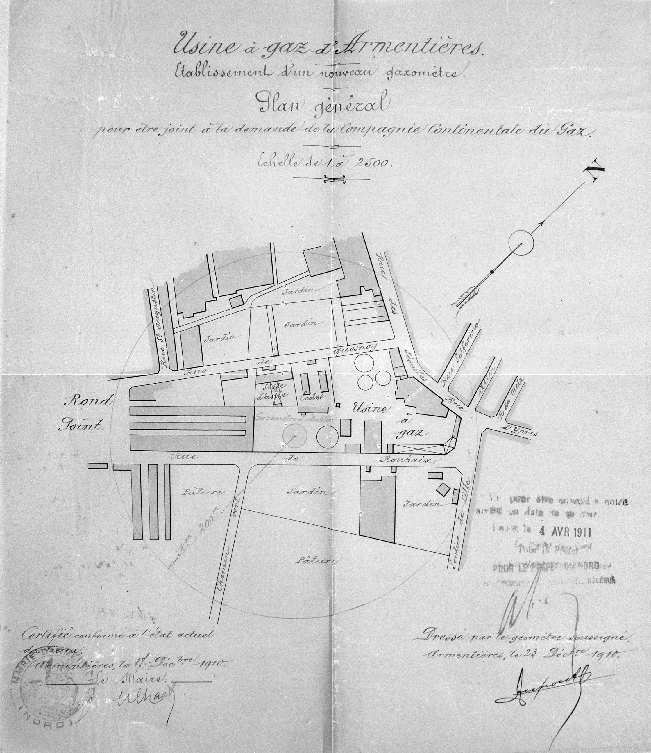 Usine à gaz dite Compagnie Continentale de Gaz, puis Gaz de France (détruit)