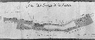 Vue du plan des étangs de La Ramée, relevé vers décembre 1793 (AD Aisne : Q 818, pièce 123).