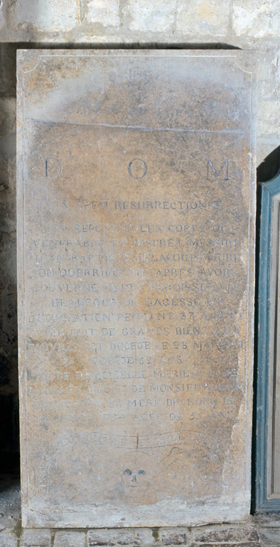 Dalle funéraire de Jean-Baptiste Delacourt