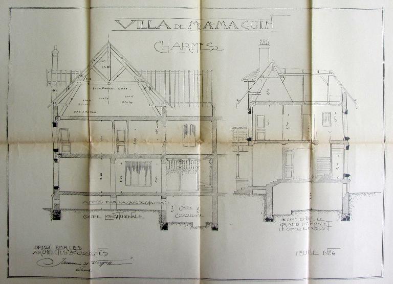 Ancienne villa Grand-Mère, devenue demeure de l'industriel Alfred Maguin, puis d'Abel Maguin, actuelle mairie de Charmes