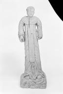 Statue (demi-nature) : saint Guénolé ?