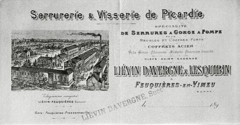 Usine de serrurerie Liévin Davergne Lesquibin, puis usine de construction métallique Piole, puis Piole Facom