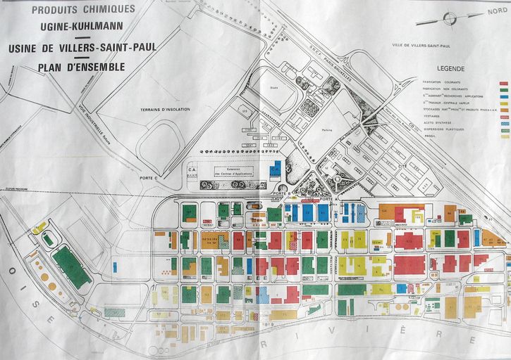 Ancienne usine de produits chimiques de la Compagnie Française des Matières Colorantes puis de la Société des Produits Chimiques Ugine-Kuhlmann (PCUK)
