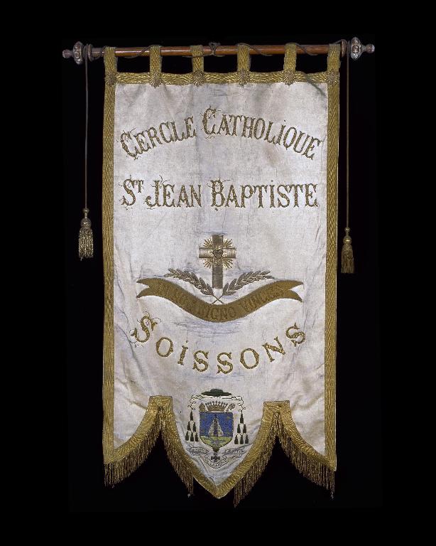 Bannière de procession, du cercle catholique Saint-Jean-Baptiste