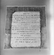 Plaque funéraire de Jean-Baptiste de Rousse