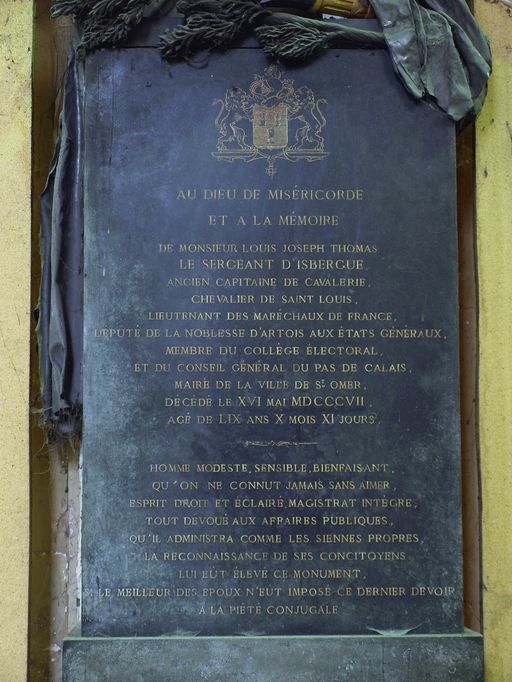 Monument funéraire de Louis-Joseph-Thomas Le Sergeant d'Isbergues