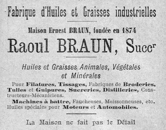 Ancienne usine de traitement des corps gras Braun, actuellement garage de réparation automobile