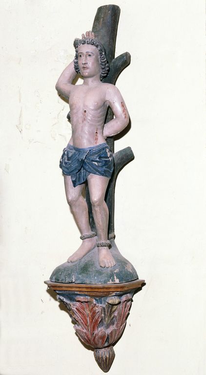 Statue (demi-nature) : saint Sébastien