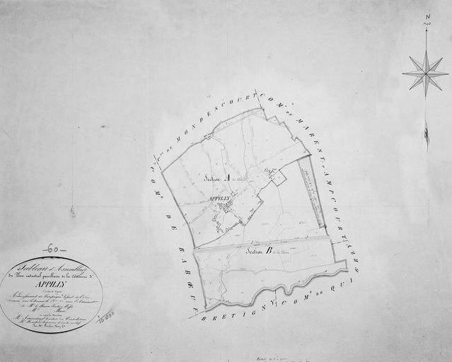 Le canton de Noyon : le territoire de la commune d'Appilly