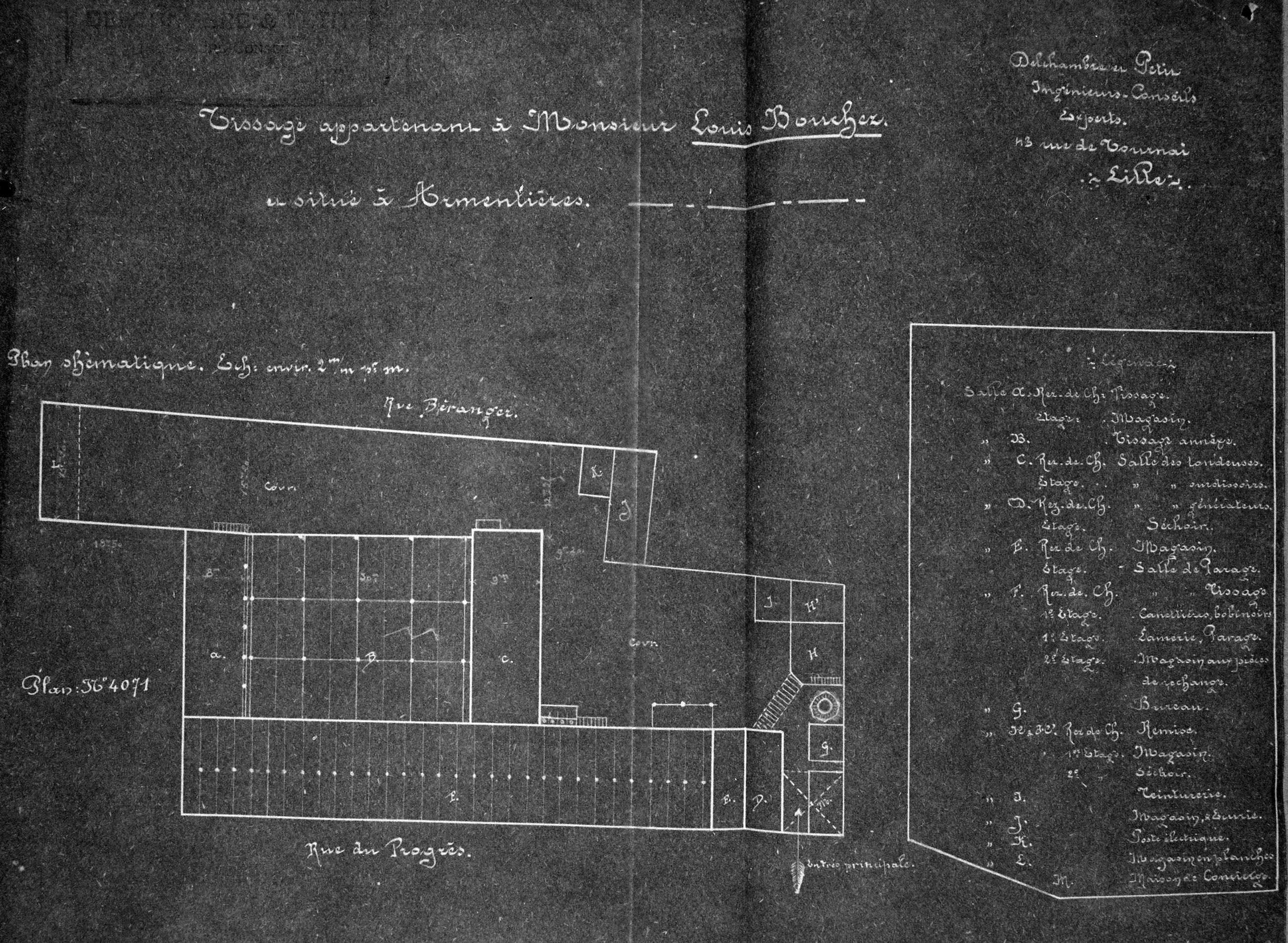 Filature Bouchez Frères puis Tissage Louis Bouchez, puis Bouchez-Dansette et Compagnie, actuellement immeuble à logements