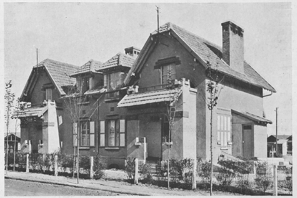 Les habitations de la cité-jardin de la Compagnie des Chemins de fer du Nord en 1920