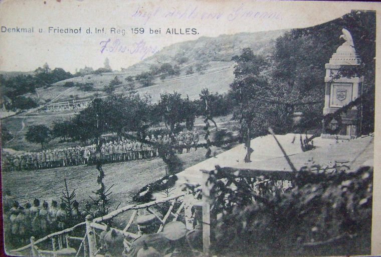 Monument aux morts du 159e Régiment d'Infanterie allemande à Chermizy-Ailles